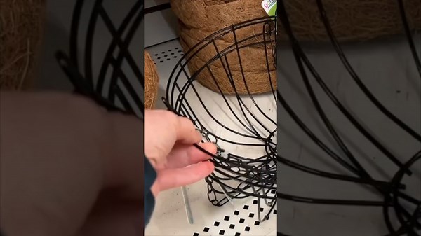 Grab a Dollar Tree hanging planter & a tomato cage 👀