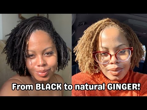 BLEACHING my MICROLOCS at HOME [NO DAMAGE] | Step-by-Step Coloring Microlocs Ginger