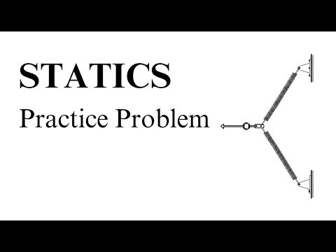 Statics - Practice Problem (Stretched Spring System)