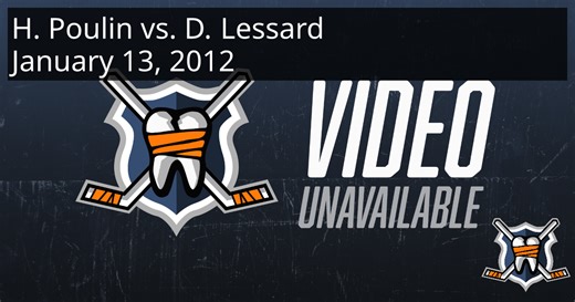 Hubert Poulin vs. Dannick Lessard, January 13, 2012 - COOL-FM de Saint-Georges vs. Windsor Wild | HockeyFights