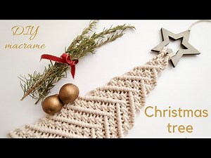 DIY macrame tutorial: make your own Christmas tree wall hanging
