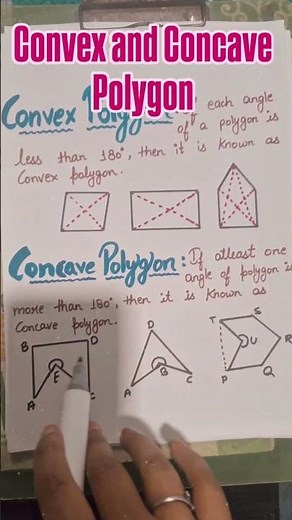 convex and concave polygon with example.#maths