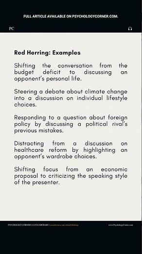 The Red Herring Fallacy: Examples | Critical Thinking Basics #Short