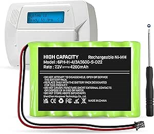 Upgraded Replacement Battery for ADT DSC IMPASSA 9057 SCW9055 SCW9057 BH7236-SS 17000145 17000152 Wireless Home Security System Alarm Control Panel DSC 6PH-H-4/3A3600-S-D22