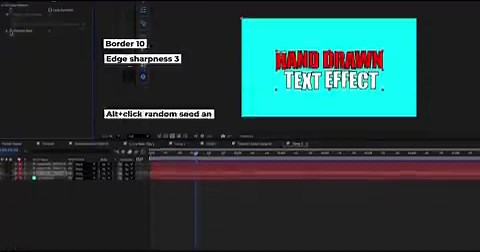 Hand drawn text effect after effects tutorial