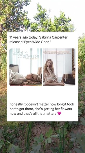 11 years ago today Sabrina Carpenter released Eyes Wide Open marking the start of her career journey