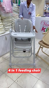 21K views · 208 reactions | 4 in 1 High feeding chair It features a removable feeding tray for easy cleaning, with cup holderThe seat has an adjustable height to allow for high or low feeding, and a three-position reclining cushioned chair.Because this baby high chair comes with a removable tray, it can be used for meal times or just for sitting with your baby and as a play swing Safety harness to keep baby safely in place. | Victoria KIDS Babyshop | Facebook