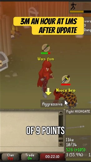 LMS Update - 40 Points Hour 3M+ Per Hour #osrs #oldschoolrunescape