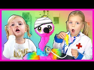Doctor Kin Tin Takes Care of Animals in Pet Clinic!! Pet Vet Doctor Pretend Play!