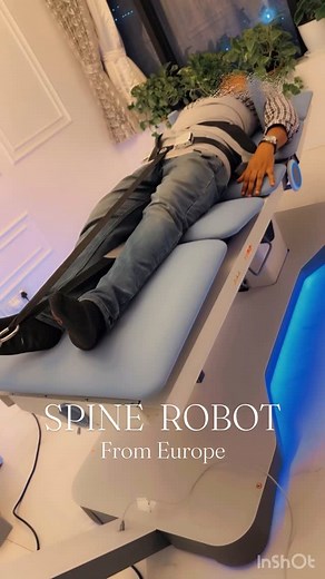 Dr.Swapna Komaragiri on Instagram: "🌍 Introducing the Revolutionary Non-Invasive Spine Robot 🇪🇺 Imported from Europe | US-FDA Certified 🛑 No Medicines | No Surgery | No Side Effects ✨ First Time in Gujarat – Only at The Glow wellness Clinic 🌟 Physiological Benefits of SPINE ROBOT 1. Negative Pressure in the Disc • Creates a vacuum effect within the intervertebral disc. • Helps retract herniated or bulging disc material back into place. • Reduces pressure on nerve roots and spinal structures
