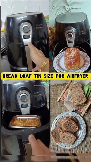 Bread loaf pan size for airfryer baking #shortsfeed