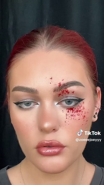 Rhinestone Blood Splatter Makeup Tutorial