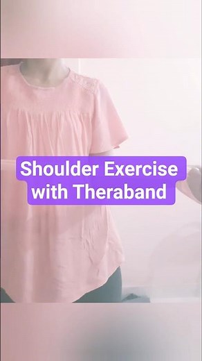shoulder Rotation Exercise with Theraband......