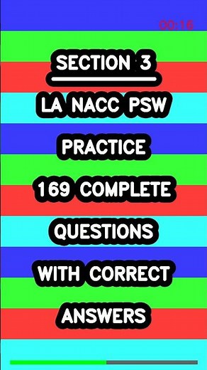 NACC PSW Practice 169 Complete Questions with Correct Answers Latest