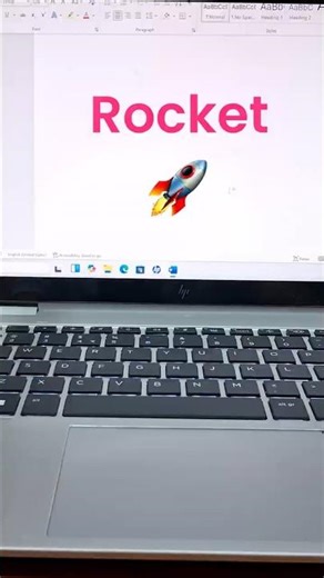 Rocket 🚀 Symbol in MS Word | Unicode 1F680 | #asmr #computer #shorts #rocket #spacex