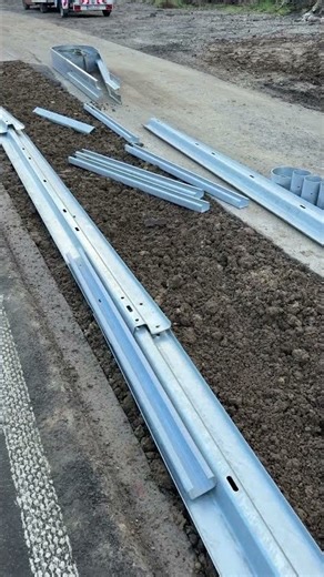 Preparation for the installation of a Protector #lumax #guardrails #protective barriers