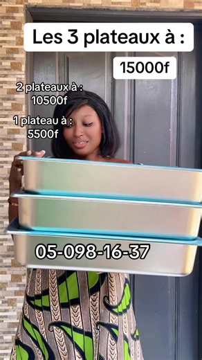 Plateaux repas à Pointe-Noire — 2 pour 10 500F, 1 pour 5 500F