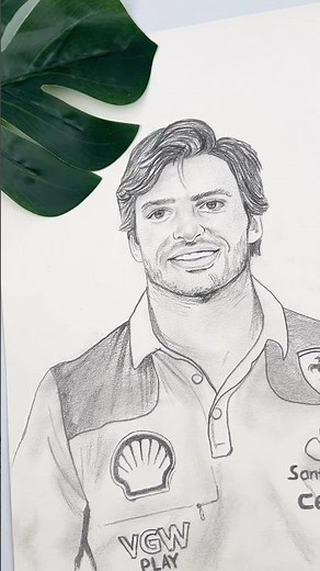 F1 driver portrait | Black and white sketch | Art promotion