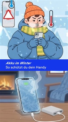 Cyberport on Instagram: "Dein Akku hasst Winter noch mehr als du. ❄️🔋⁣ ⁣ Die meisten Handys sterben im Winter nicht „einfach so“, sondern wegen genau solcher Sachen:⁣ 👉 Handy in der Außentasche, statt nah am Körper⁣ 👉 Ohne Powerbank bei Kälte unterwegs⁣ 👉 Display auf 100 % Helligkeit & kein Energiesparmodus⁣ 👉 Eiskaltes Handy direkt ans Ladekabel hängen⁣ 👉 GPS, Bluetooth & Hotspot ständig an⁣ ⁣ Speicher dir das für den nächsten Frost⁣ und markier jemanden, dessen Akku IMMER auf Rot ist. 🔴