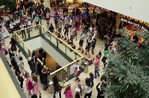 A Bavarian flashmob in Munich.