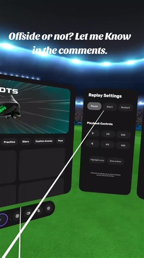 Understanding Offside in VR Football