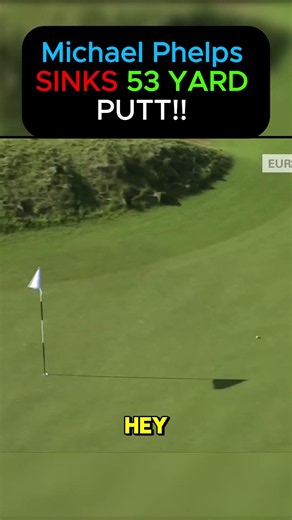 Michael Phelps DRAINS 53 YARD PUTT In Competition!