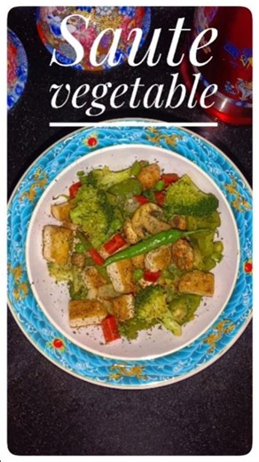 Homemade sautéed veggies with tofu—simple, healthy, and full of flavor. Follow for more easy recipes
