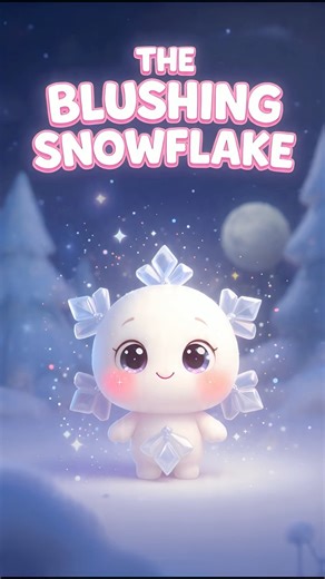 The Blushing Snowflake ❄️✨ | A Shy Snowflake Finds Warmth in the Winter Sky#shorts