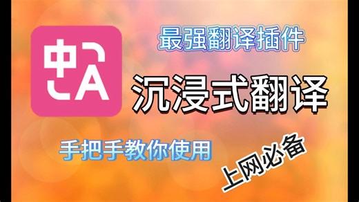 最强沉浸式翻译工具！网页、文档、视频翻译，教你一步步使用！高级AI大模型翻译！
