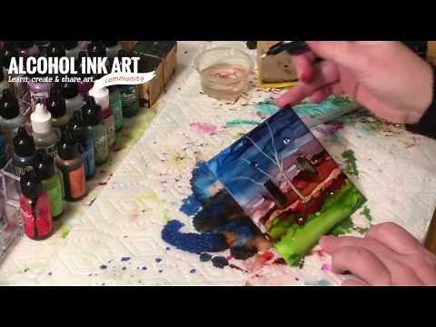 Alcohol Ink Painting a Light Plate Switch