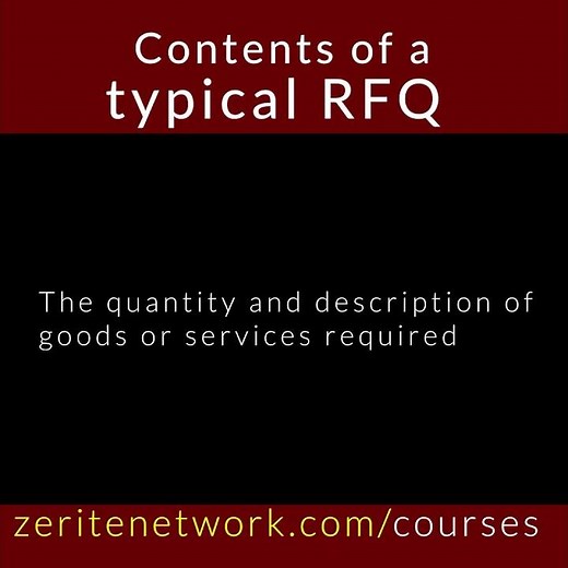 Contents of a typical RFQ CIP L4M3