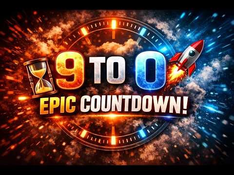 9 to 0 Countdown Timer ⏳ | Epic Final Countdown | Perfect for Games & Events