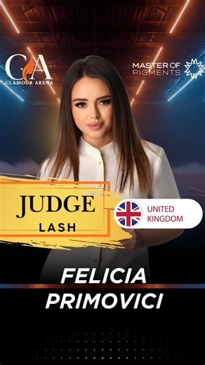 ONLINE CHAMPIONSHIP PMU BROWS LASH NAIL SMP on Instagram: "JUDGE LASH ▪️GLAMOUR ARENA ◾️ BEAUTY ONLINE TOURNAMENT FELICIA PRIMOVICI 🇬🇧 @vici_beauty_hackney.ldn Felly Primovici is an internationally recognized lash & brow expert with over seven years of experience and the founder of Vici Beauty Studio in London. As a speaker, judge, and award-winning competitor, she has earned top honors at leading global industry events, including EvoLash 1st Place in Light Volume (2024), EvoLash