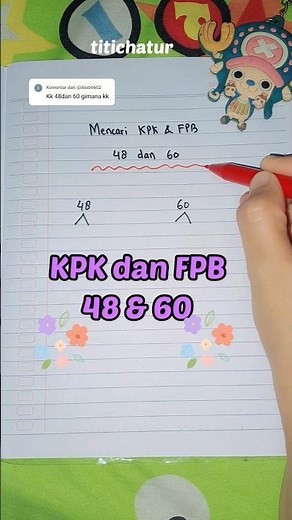 Menentukan KPK dan FPB dari 48 dan 60 cara pohon faktor | FPB cara tabel #shorts #maths