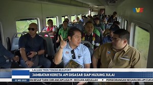 LALUAN TREN TENOM-BEAUFORT | Jambatan Kereta Api Disasar Siap Hujung Julai Jambatan kereta api yang runtuh di laluan Tenom-Beaufort, Sabah dijangka siap sepenuhnya akhir Julai depan. | Buletin TV3