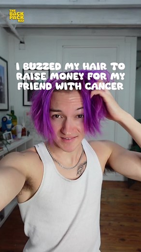 Nobody wanted to tell me that headphone dent is a real thing??🤣🤣🤣🤣🤣 Donate link in bio! #bald #fuckcancer #backpackkid #gofundme