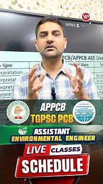 TGPSC-PCB & APPCB AEE 2026 Preparation 🔥 Dedicated Live Classes Schedule