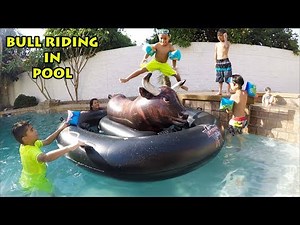 BULL RIDING CHALLENGE in Pool
