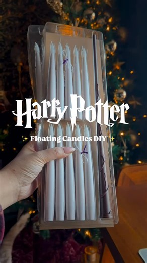 The Wizarding Sibs on Instagram: "✨𝐇𝐚𝐫𝐫𝐲 𝐏𝐨𝐭𝐭𝐞𝐫 𝐅𝐥𝐨𝐚𝐭𝐢𝐧𝐠 𝐂𝐚𝐧𝐝𝐥𝐞𝐬 𝐃𝐈𝐘✨ I put up floating candles in my Harry Potter room for Christmas 🎄🕯️ ✨I purchased these floating candles off Amazon ✨It comes with an interactive wand so that you can swish and flick the lights on and off! 🪄 ✨Up close they kind of look cheap (plastic) but hanging they look stunning 😍🕯️ They are lightweight which is actually great in comparison to my previous larger wax hanging candles ✨ The bes