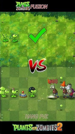PVZ FUSION VS PVZ 2 - 4 Plants Team Vs Zombie Team - p371- What Team will win ? #plantsvszombies