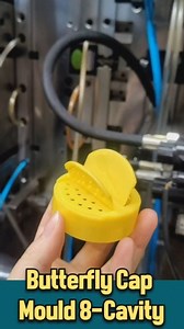 8-Cavity Mould Testing 😍 Salt Pepper bottle Cap #saltpepperbottlecap #plasticcap #injectionmoldingmachine | HassanPlas
