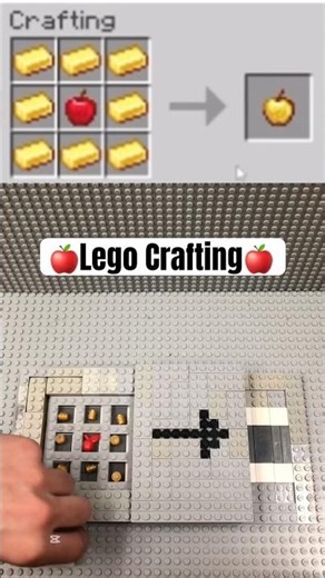 🍎Lego Crafting🍎 Golden Apple #shorts #minecraft #lego