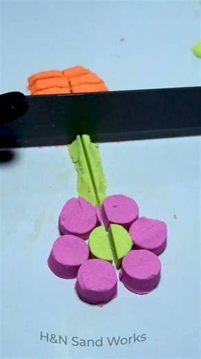 Kinetic Sand Flower Cutting 🌸 | Oddly Satisfying ASMR