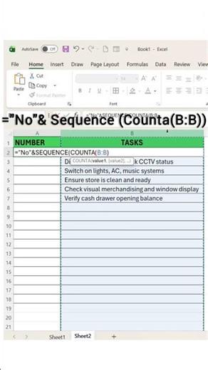 Generate Serial No Automatically #excel