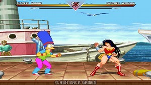 FITNESS MARGE VS WONDER WOMAN ! | Flash Back Games