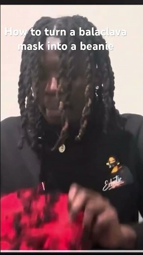 How to turn a balaclava mask into beanie!!