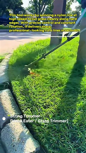 Perfect Curb Edging with a String Trimmer #lawncare #edging #satisfying