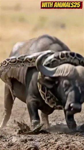 Buffalo vs Giant Python – Power of the Wild #nature #wildlife