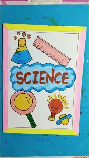 science assignment front page design:: science border design:: science project work design #shorts
