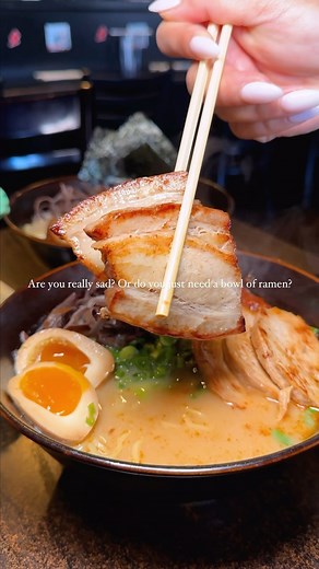 Shokku Ramen on Instagram: "Nothing that a bowl of ramen can’t fix 🍜 Idk the key to happiness but I’ve never seen someone sad while watching anime and eating ramen at the same time. 📍@shokkuramen in Las Vegas & Houston ⏰ 24 Hour Japanese Restaurant 🍽️ Reservations, order ahead, delivery- link in bio #ShokkuRamen #AnimeEats #PorkChashu #LasVegasFood #RamenLover #SendNoodz #HoustonHeights"